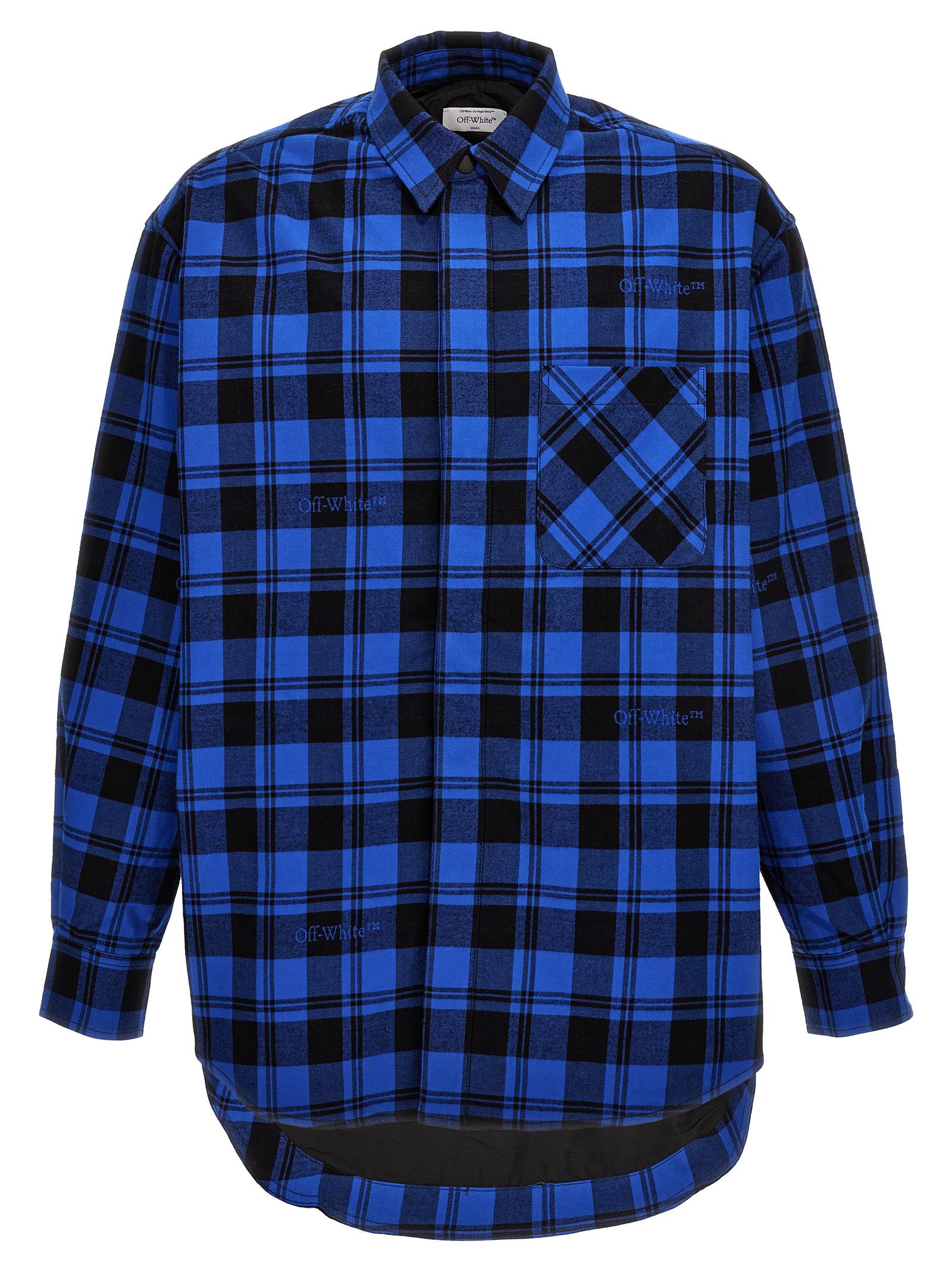 'Check Flannel' overshirt OMES003F23FAB00148004800 (Off-White / シャツ・ブラウス ) | Off-White (オフホワイト)