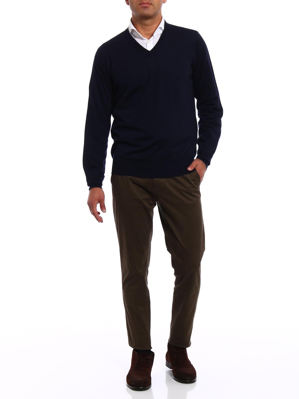 Dark blue wool cashmere pullover M2400162CW425 (Brunello Cucinelli / ニット・セーター・カーディガン ) | Brunello Cucinelli (ブルネロ・クチネリ)(3)