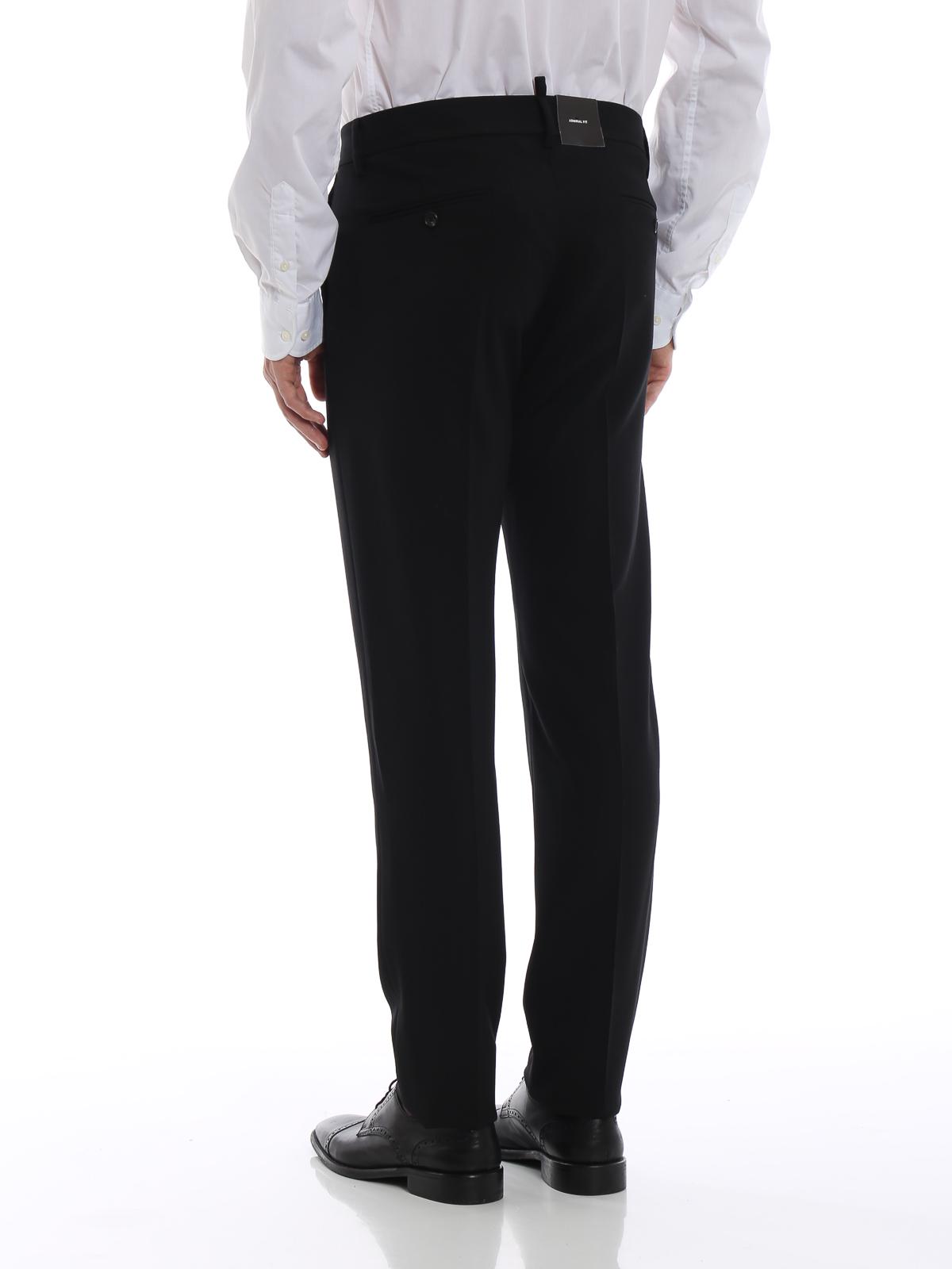 Black twill wool chino trousers S74KB0184S36258900 (Dsquared2 / パンツ ) | Dsquared2 (ディースクエアード)(3)