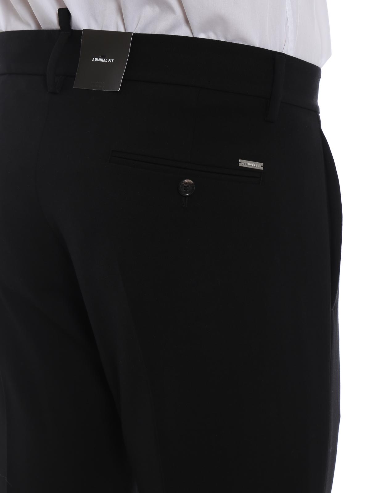 Black twill wool chino trousers S74KB0184S36258900 (Dsquared2 / パンツ ) | Dsquared2 (ディースクエアード)(4)