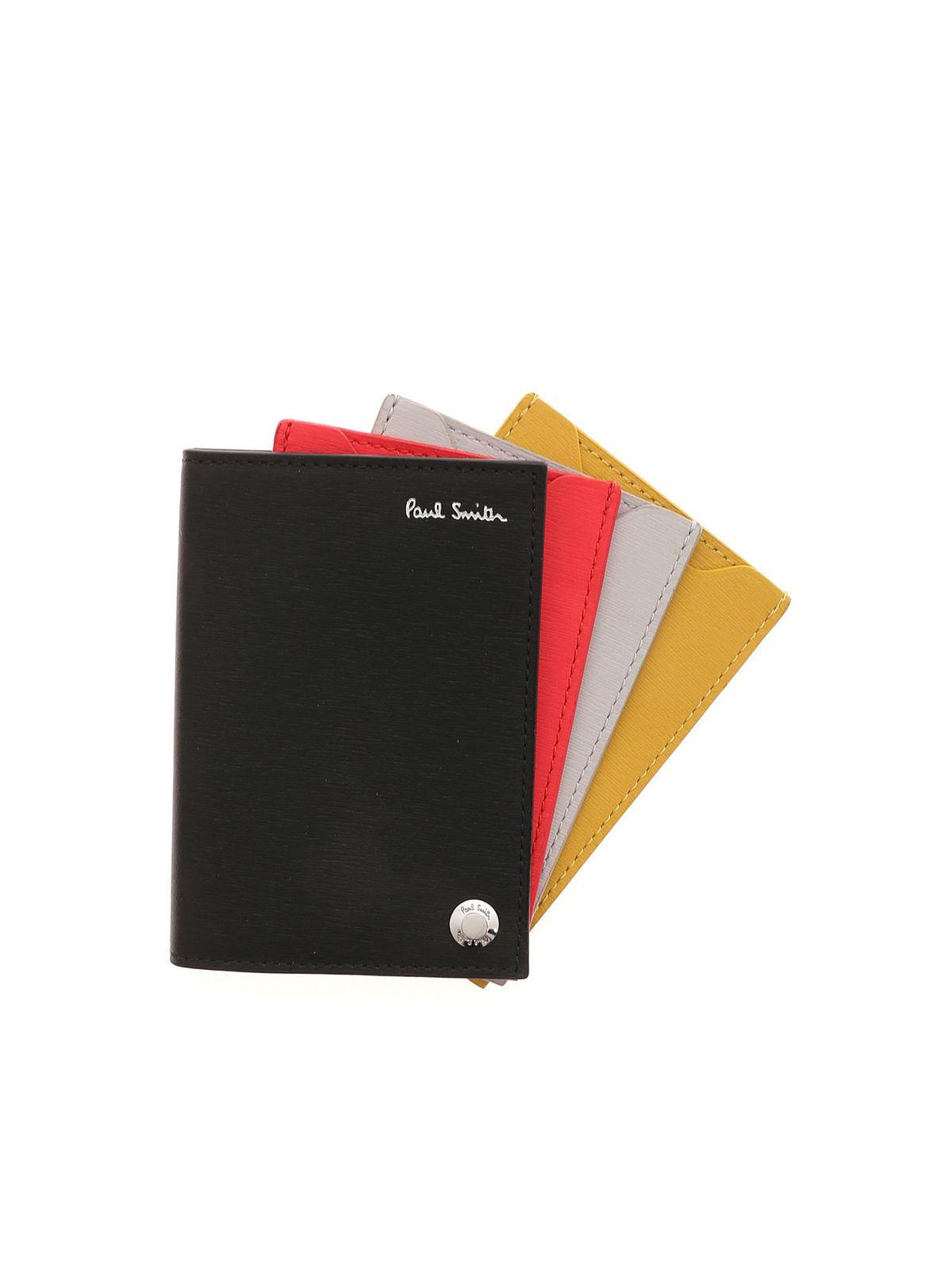 Multicolor details card holder in black M1A6341ASTRGS79A (Paul Smith / 財布・カードケース ) | Paul Smith (ポール・スミス)