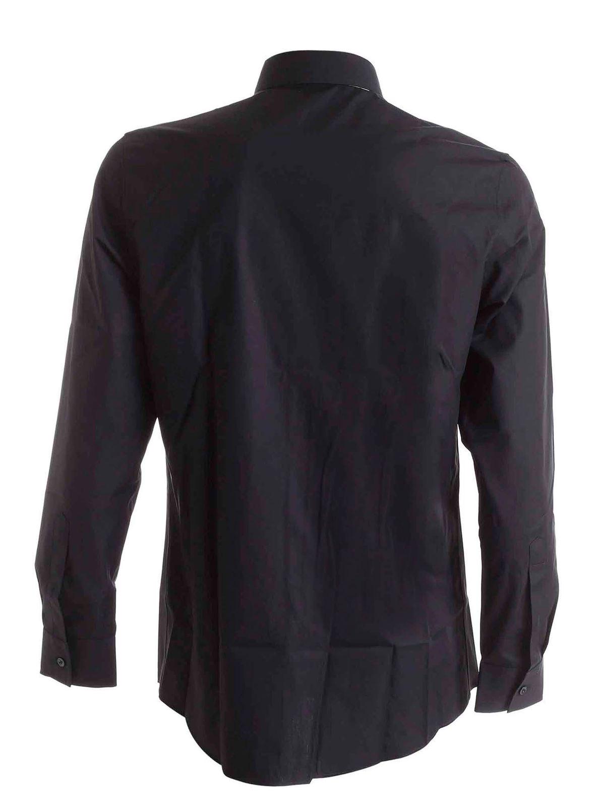 Pins on the collar shirt in black 021952350555 (MOSCHINO / シャツ・ブラウス ) | MOSCHINO (モスキーノ)(1)