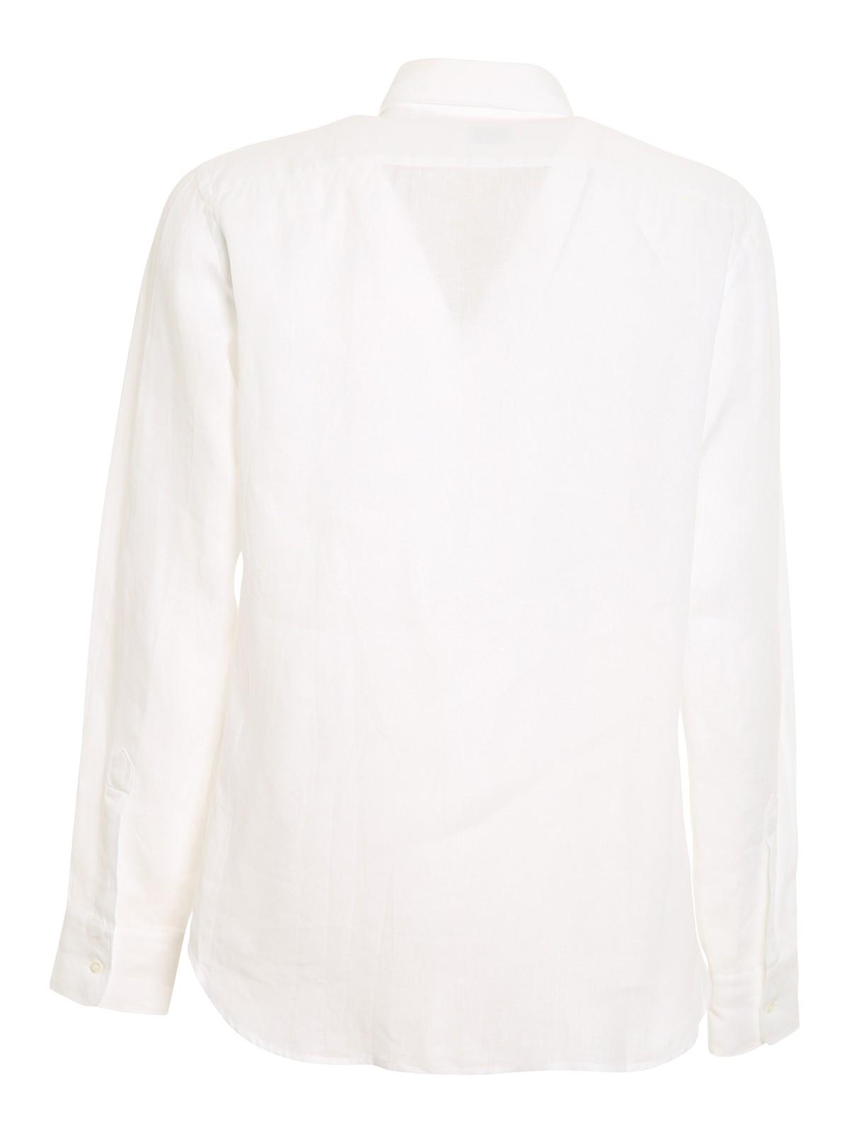 Linen shirt with patch pocket CE36C19585072 (ASPESI / シャツ・ブラウス ) | ASPESI (アスペジ)(1)