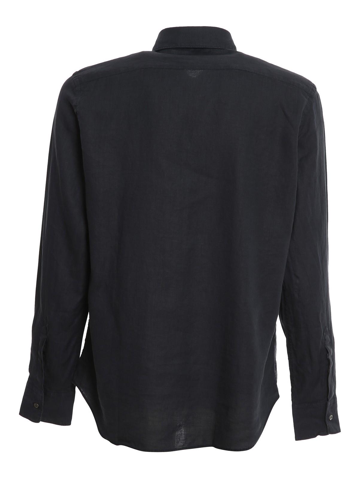 Linen shirt with patch pocket CE36C19585098 (ASPESI / シャツ・ブラウス ) | ASPESI (アスペジ)(1)