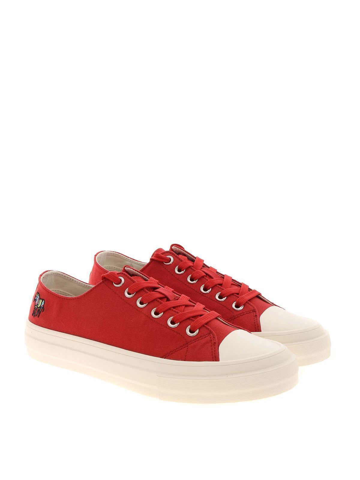 Zebra embroidery Kinsey sneakers in red M2SKIN09FCVS25 (PS Paul Smith / スニーカー ) | PS Paul Smith (ピーエス ポール・スミス)(1)
