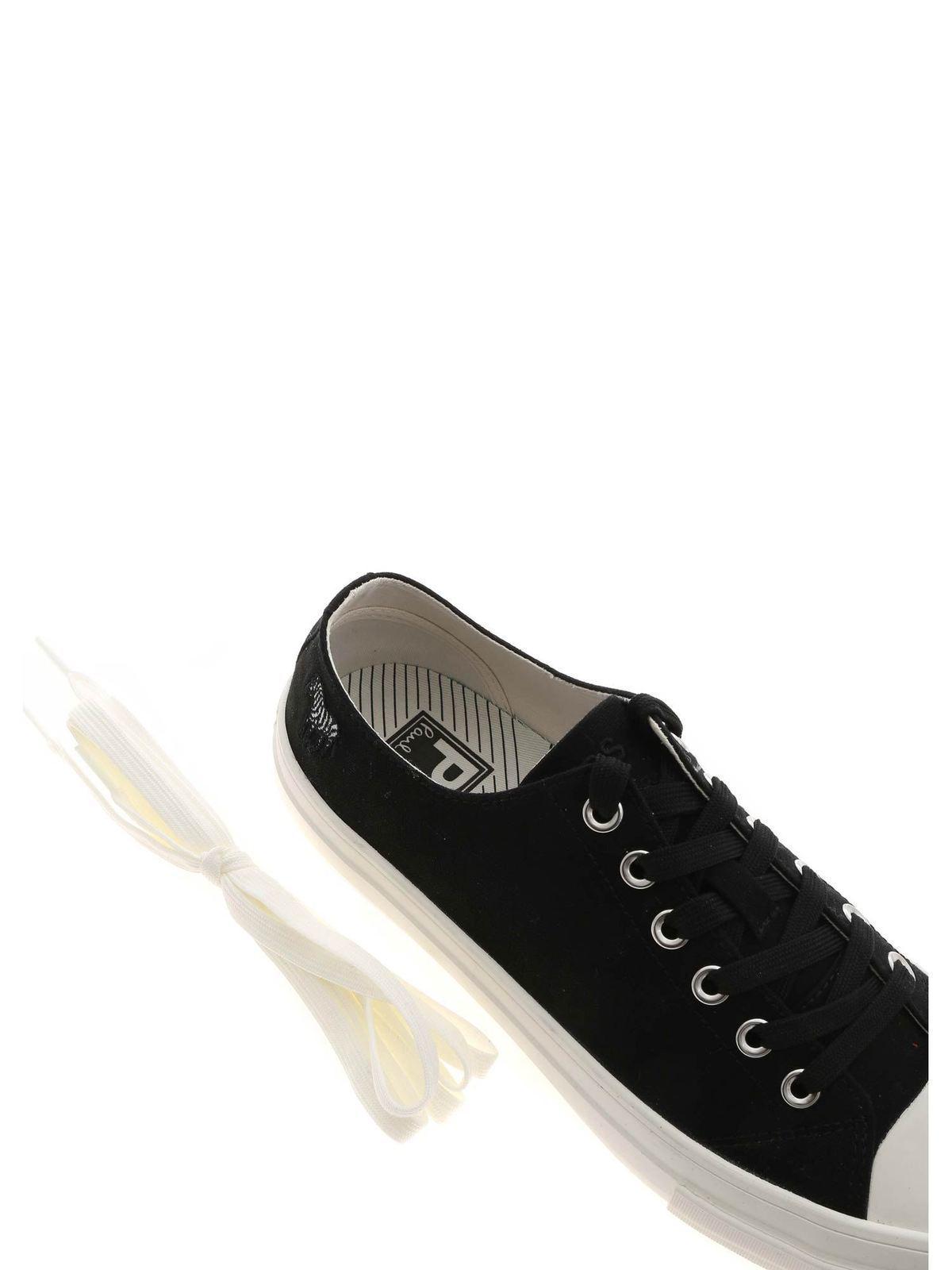 Zebra embroidery Kinsey sneakers in black M2SKIN07FCVS79 (PS Paul Smith / スニーカー ) | PS Paul Smith (ピーエス ポール・スミス)(3)