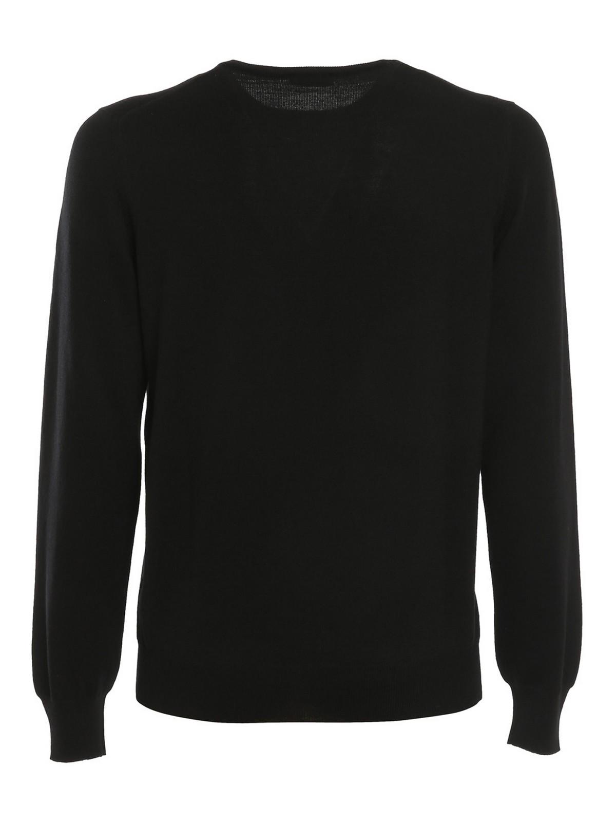 Pure virgin wool crew neck sweater 1429055567099NERO (BARBA / ニット・セーター・カーディガン ) | BARBA (バルバ)(1)