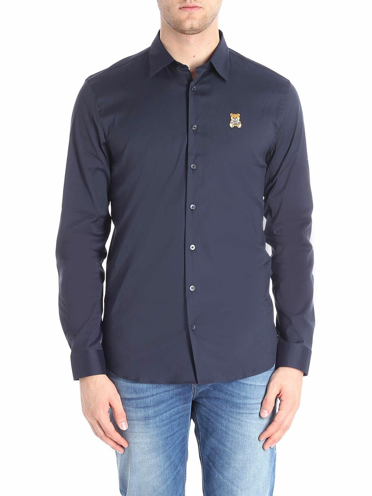 Blue shirt with mini Teddy Bear 020552361510 (MOSCHINO / シャツ・ブラウス ) | MOSCHINO (モスキーノ)