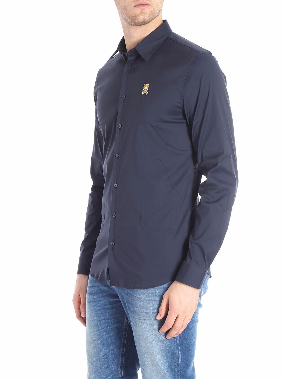 Blue shirt with mini Teddy Bear 020552361510 (MOSCHINO / シャツ・ブラウス ) | MOSCHINO (モスキーノ)(1)