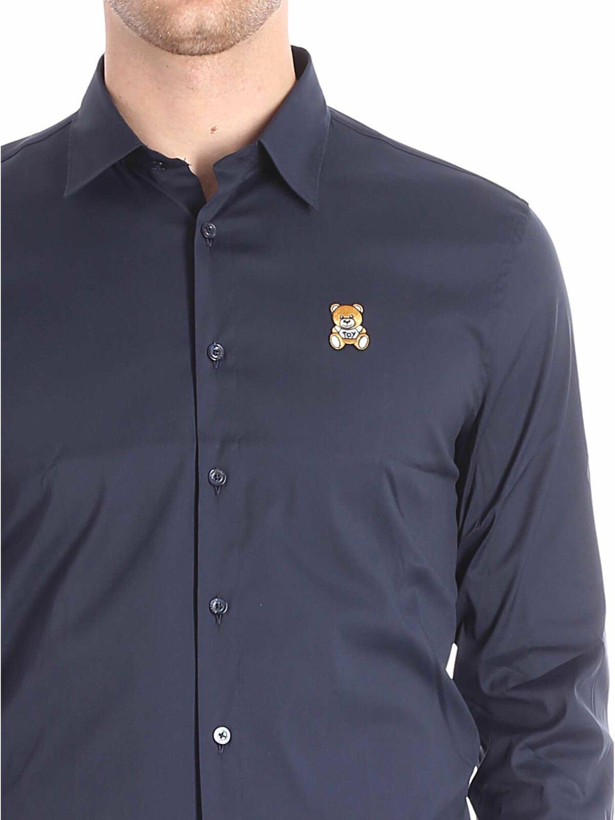 Blue shirt with mini Teddy Bear 020552361510 (MOSCHINO / シャツ・ブラウス ) | MOSCHINO (モスキーノ)(3)