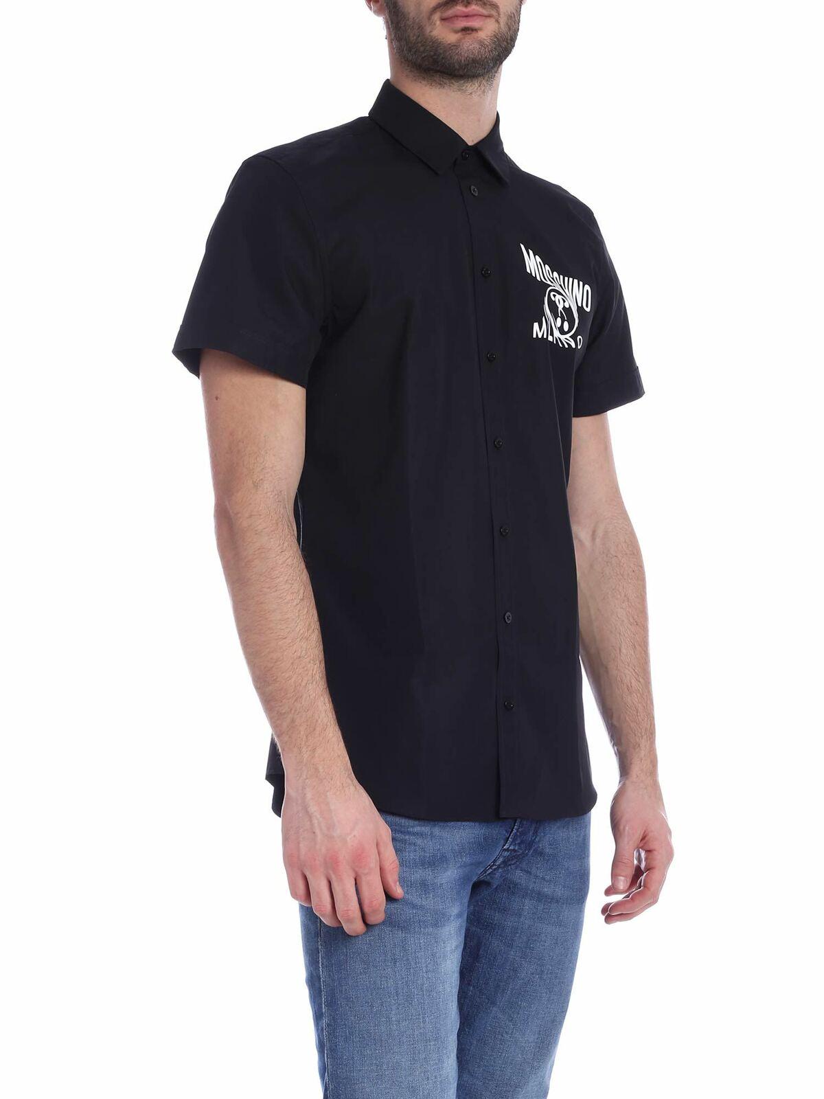 Double Question Mark shirt in black 021402351555 (MOSCHINO / シャツ・ブラウス ) | MOSCHINO (モスキーノ)(1)