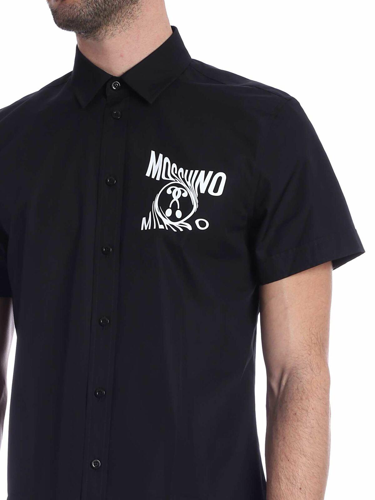 Double Question Mark shirt in black 021402351555 (MOSCHINO / シャツ・ブラウス ) | MOSCHINO (モスキーノ)(3)