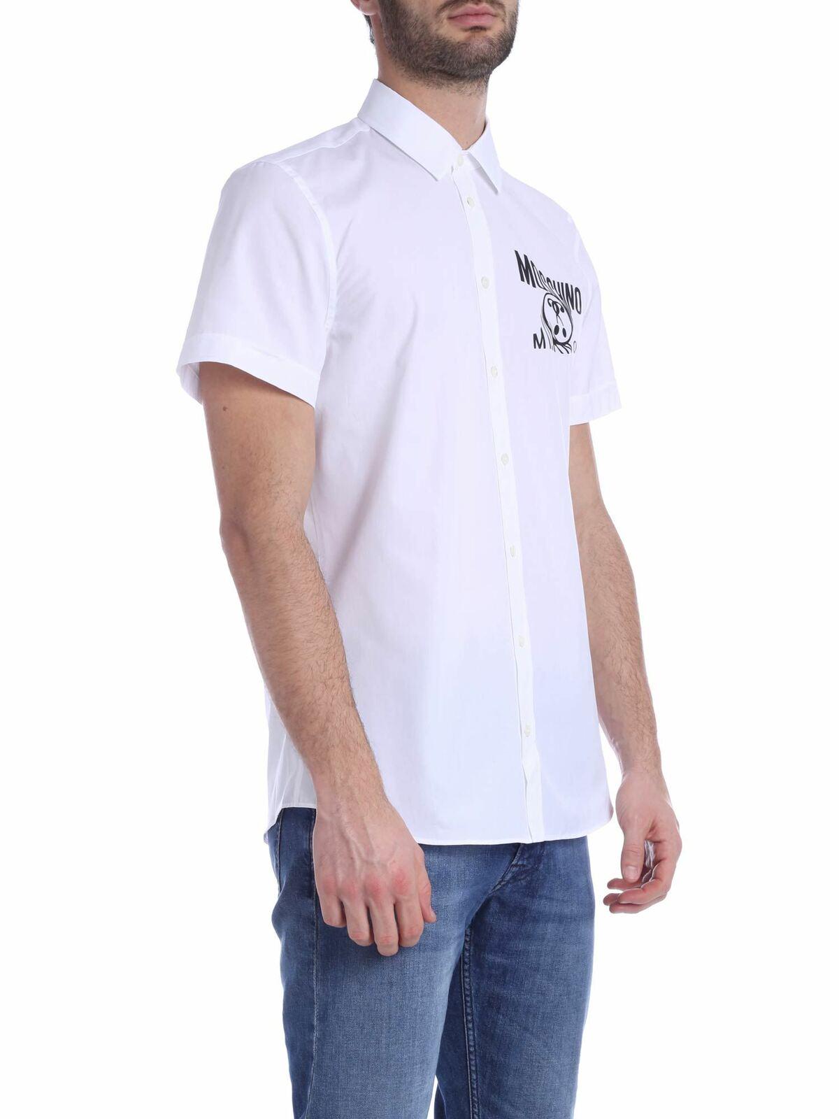 Logo shirt in white 021402351001 (MOSCHINO / シャツ・ブラウス ) | MOSCHINO (モスキーノ)(1)