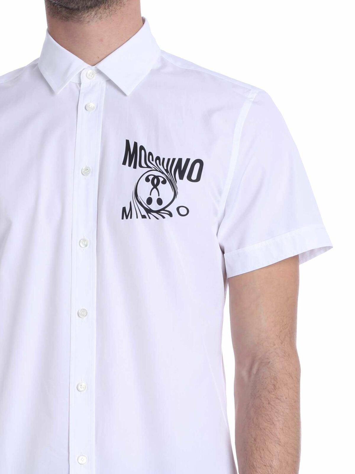 Logo shirt in white 021402351001 (MOSCHINO / シャツ・ブラウス ) | MOSCHINO (モスキーノ)(3)