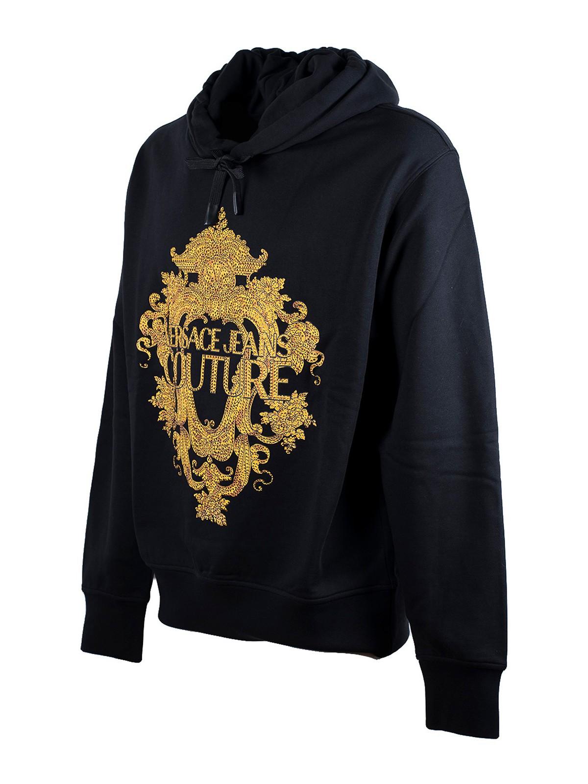 Baroque crystal hoodie 73GAIP02CF01P899 (VERSACE JEANS COUTURE / スウェット・フーディー ) | VERSACE JEANS COUTURE (ヴェルサーチェ ジーンズ クチュール)(2)