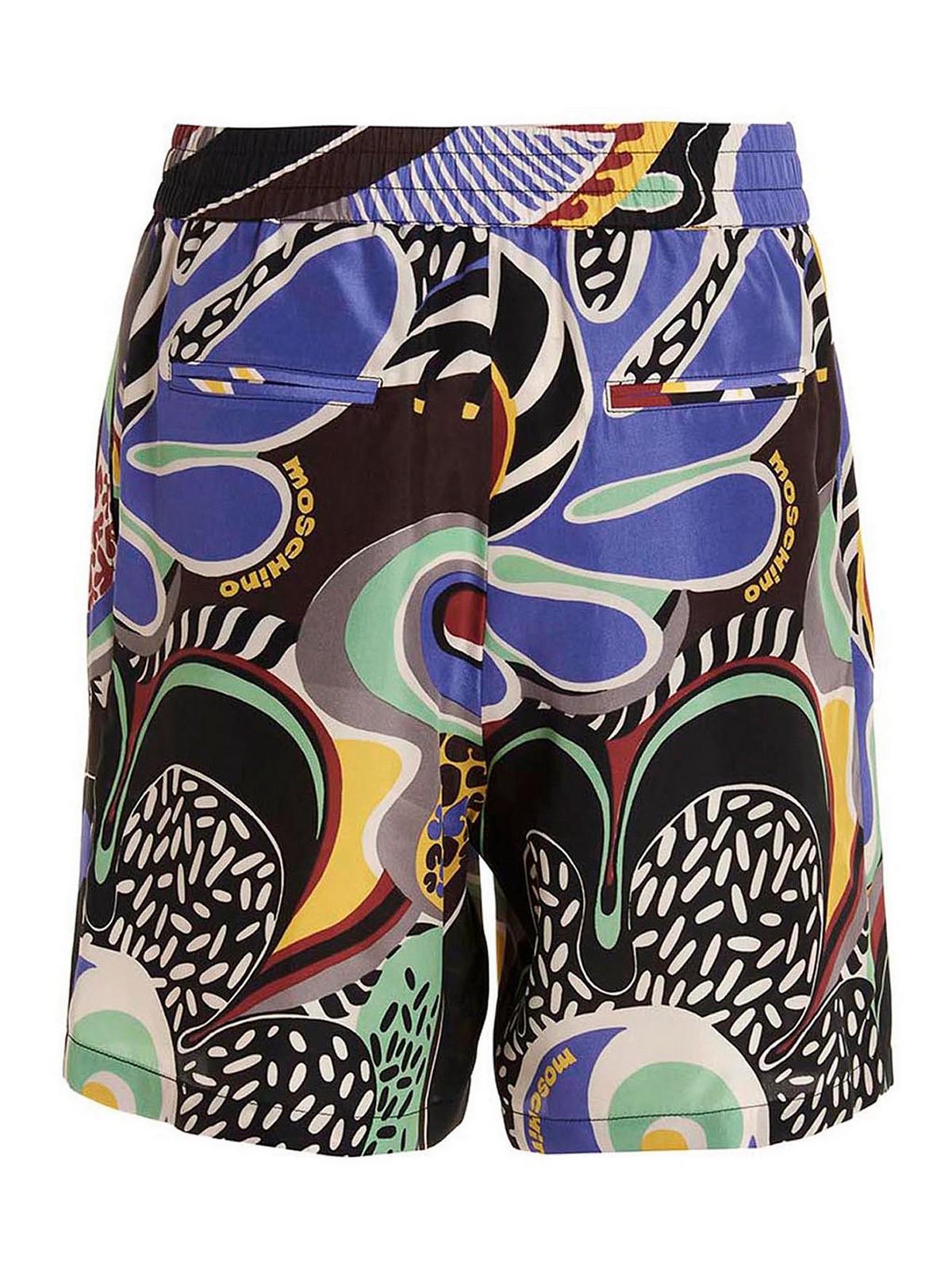 Multicolour shorts with logo 031120561555 (MOSCHINO / ショートパンツ ) | MOSCHINO (モスキーノ)(1)