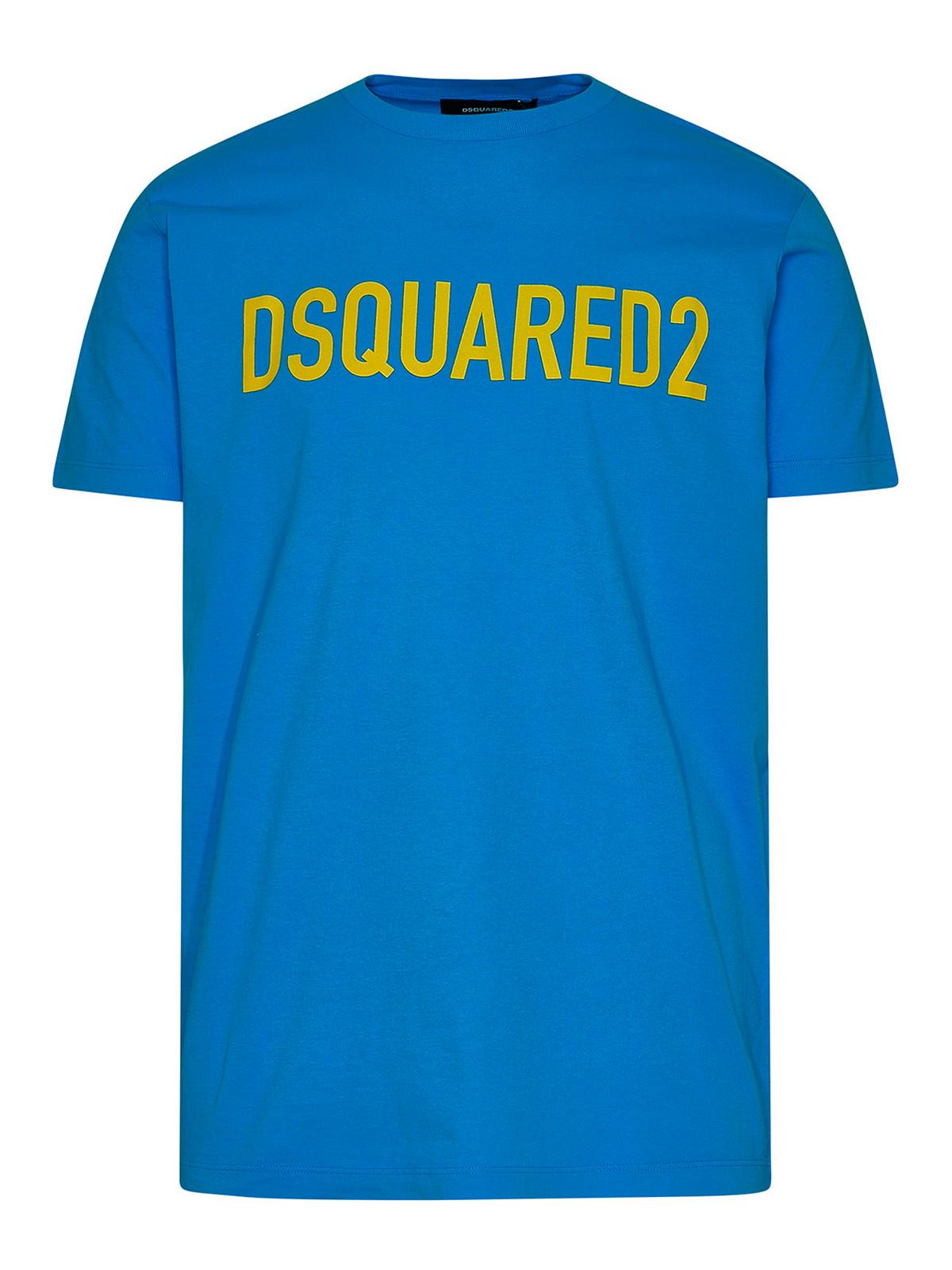 Light blue cotton T-shirt S74GD1126S24321534 (Dsquared2 / Tシャツ・カットソー ) | Dsquared2 (ディースクエアード)