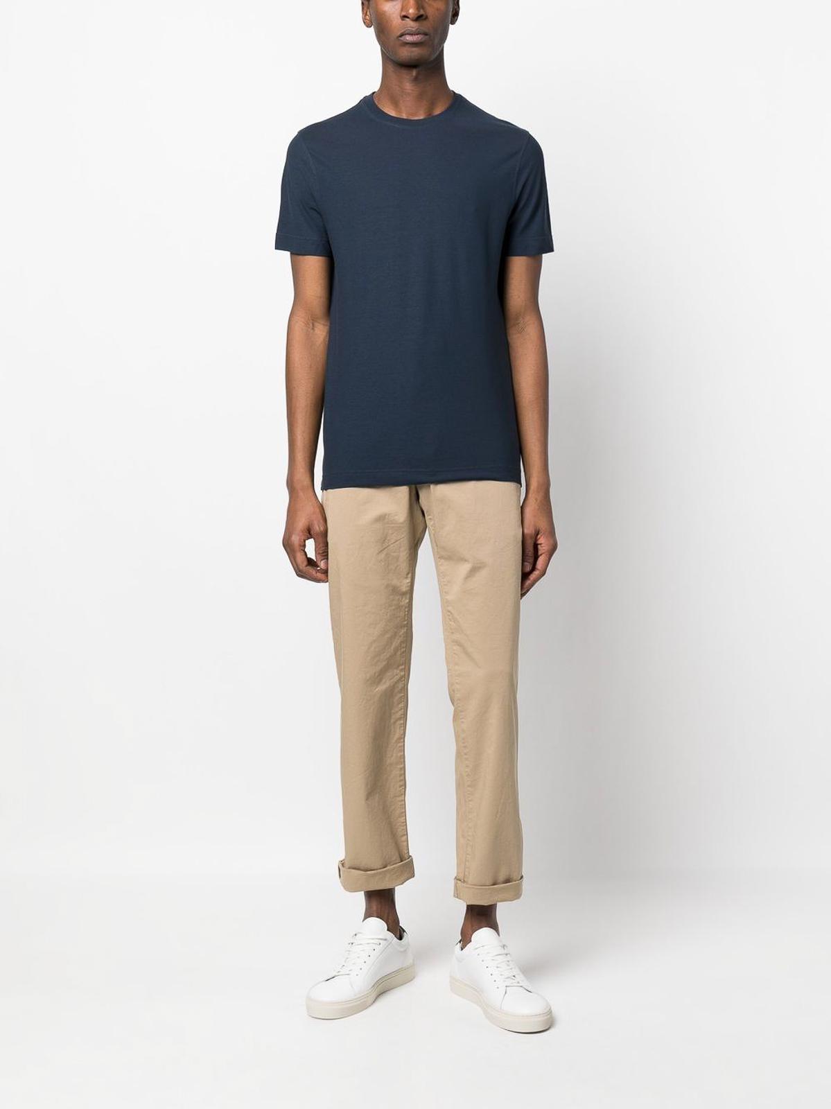 Crew-neck cotton t-shirt 812597ZG380Z0178 (ZANONE / ニット・セーター・カーディガン ) | ZANONE (ザノーネ)(1)