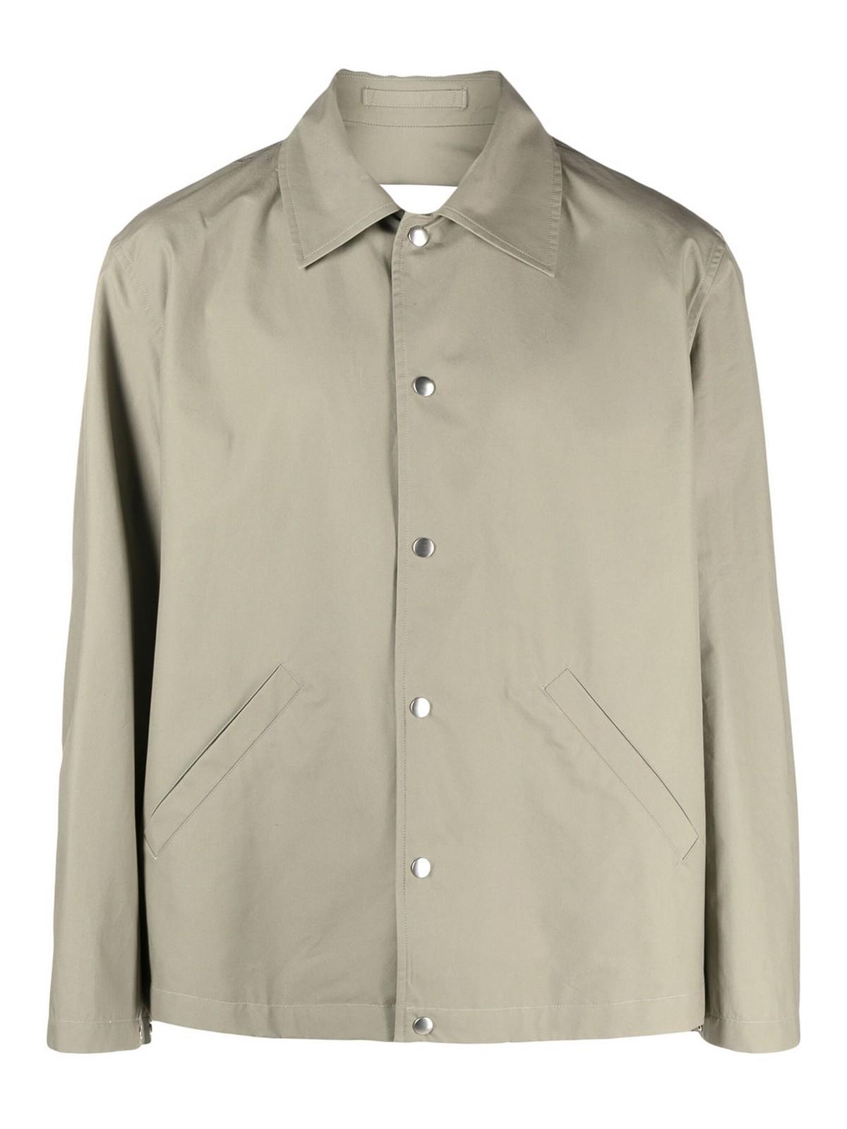 Logo-print cotton shirt jacket J23BN0003J45071317 (Jil Sander / シャツ・ブラウス ) | Jil Sander (ジルサンダー)