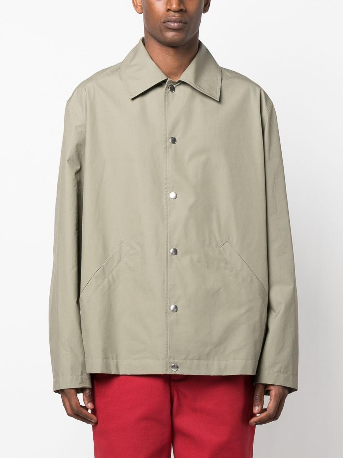 Logo-print cotton shirt jacket J23BN0003J45071317 (Jil Sander / シャツ・ブラウス ) | Jil Sander (ジルサンダー)(1)