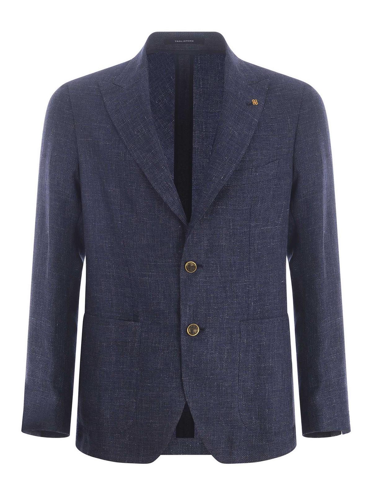 Jacket tagliatore in linen and wool blend GDERRICK26K520062B3121 (TAGLIATORE / カジュアルジャケット ) | TAGLIATORE (タリアトーレ)