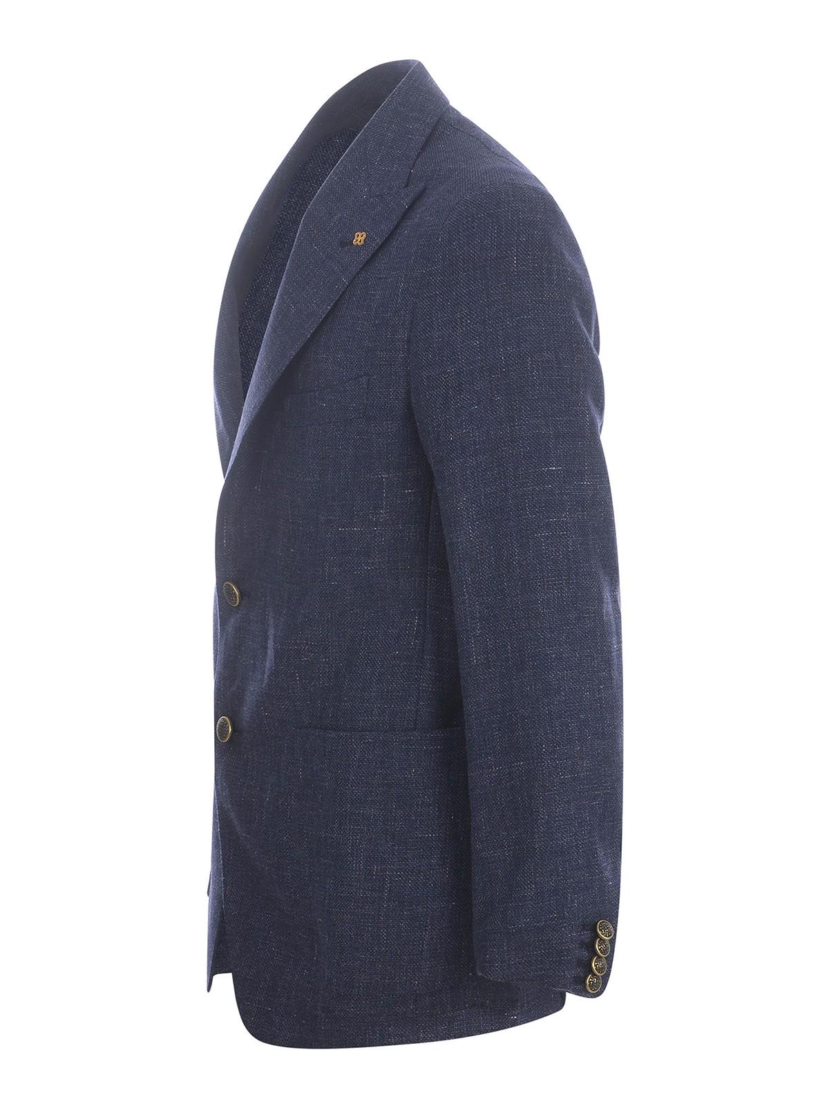 Jacket tagliatore in linen and wool blend GDERRICK26K520062B3121 (TAGLIATORE / カジュアルジャケット ) | TAGLIATORE (タリアトーレ)(1)