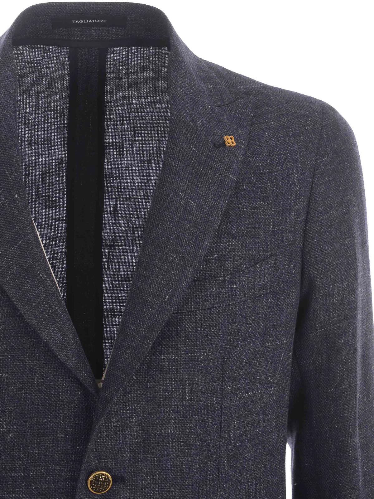 Jacket tagliatore in linen and wool blend GDERRICK26K520062B3121 (TAGLIATORE / カジュアルジャケット ) | TAGLIATORE (タリアトーレ)(3)