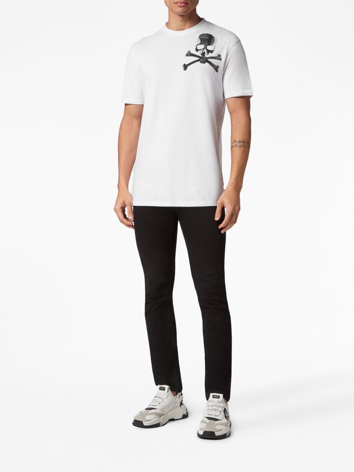 `skull&bones` round-neck t-shirt MTK6187PJY002N01 (PHILIPP PLEIN / Tシャツ・カットソー ) | PHILIPP PLEIN (フィリップ プレイン)(1)