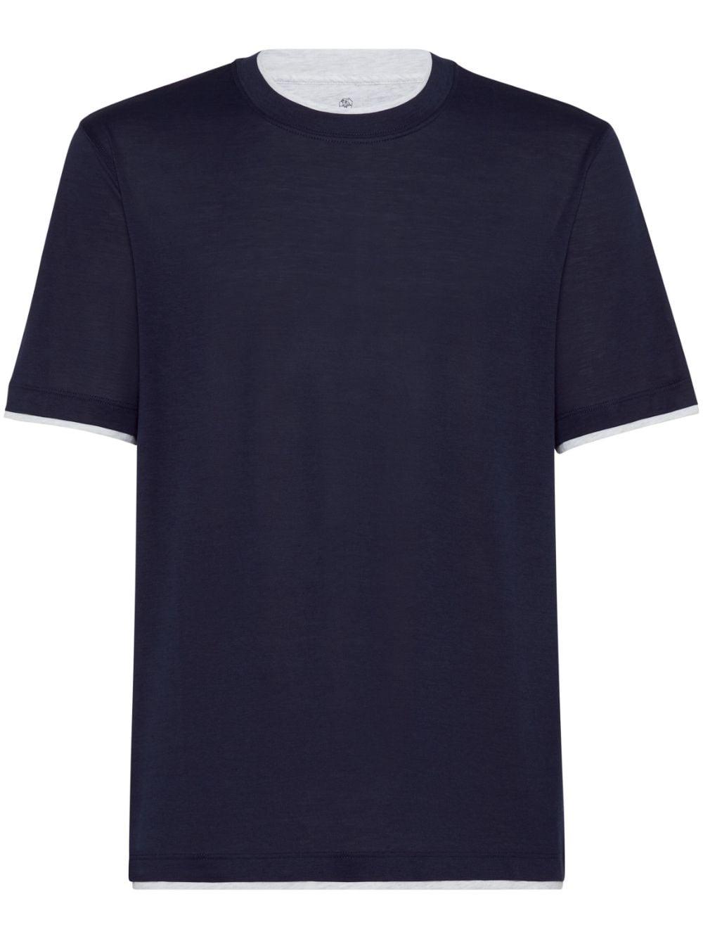 Brunello Cucinelli T-shirts and Polos Blue MD8217427CW770 (Brunello Cucinelli / Tシャツ・カットソー ) | Brunello Cucinelli (ブルネロ・クチネリ)