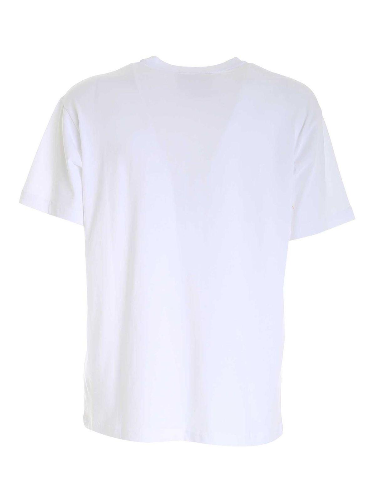 Regalia logo T-shirt in white 71GAHF04CJ00F003 (VERSACE JEANS COUTURE / Tシャツ・カットソー ) | VERSACE JEANS COUTURE (ヴェルサーチェ ジーンズ クチュール)(1)