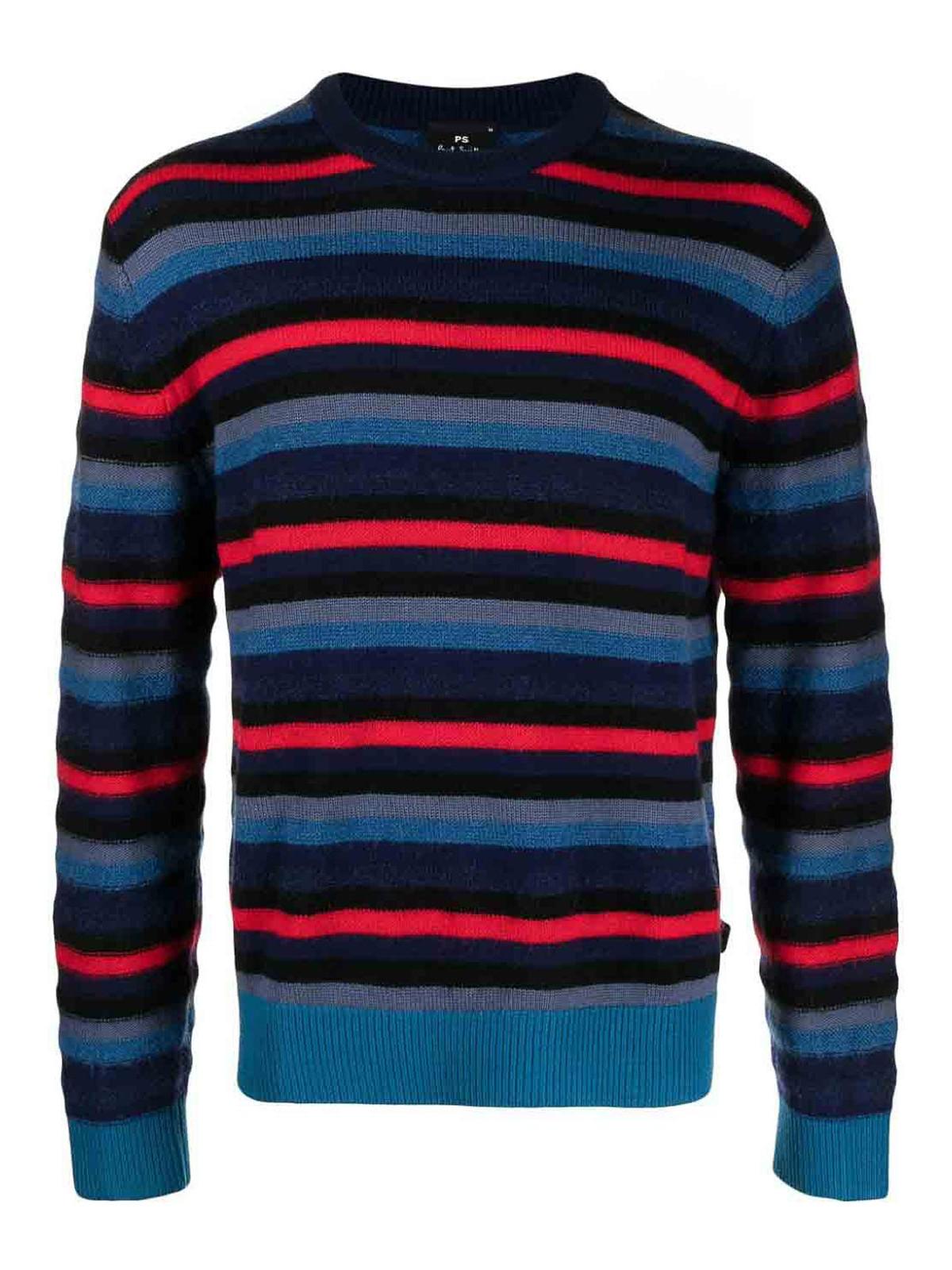 Crew-Neck Stripe-Pattern Jumper M2R239YL2193949 (Paul Smith / ニット・セーター・カーディガン ) | Paul Smith (ポール・スミス)