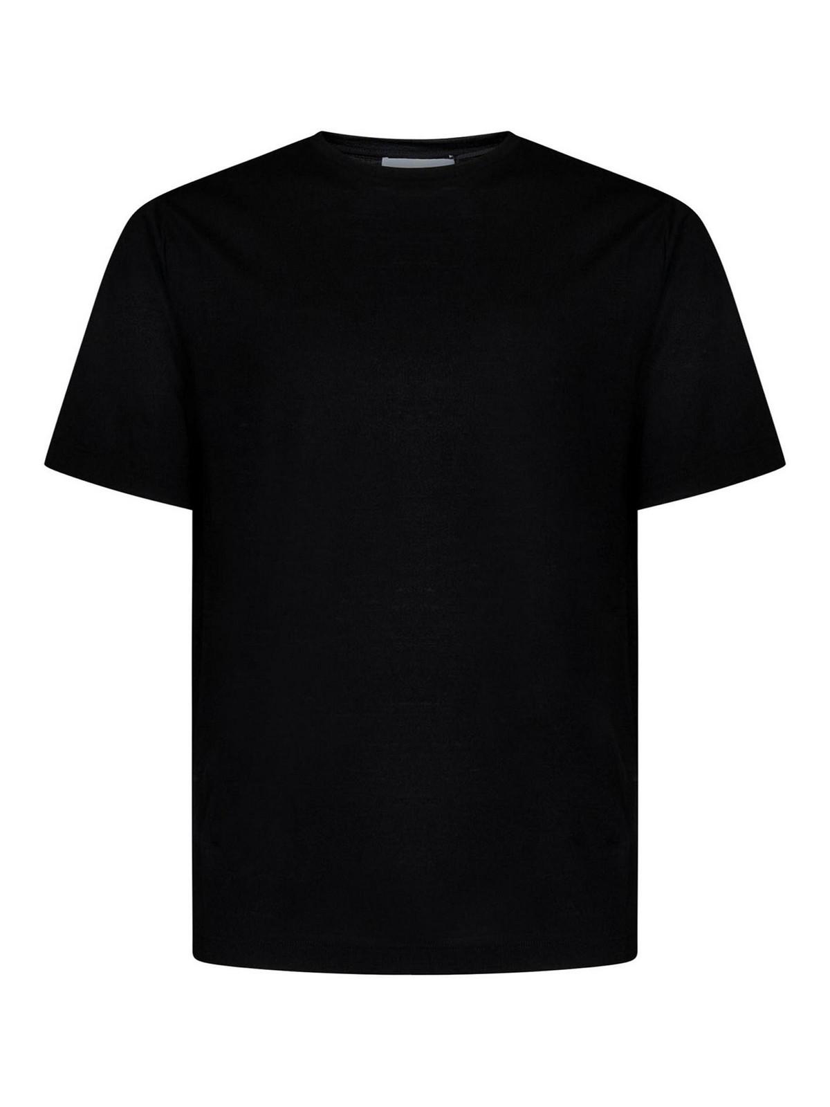 Black Wool & Lyocell T-Shirt ITLTMC55ITEL6105999 (LARDINI / ニット・セーター・カーディガン ) | LARDINI (ラルディーニ)