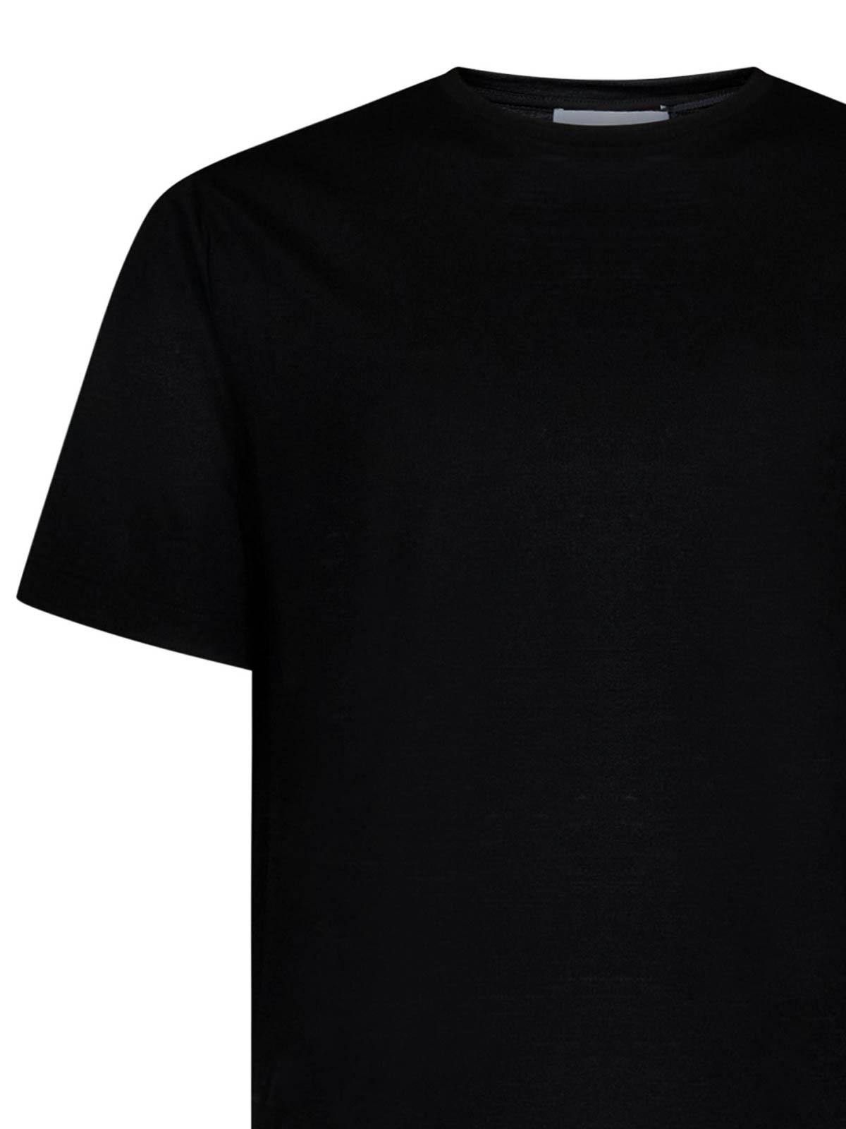 Black Wool & Lyocell T-Shirt ITLTMC55ITEL6105999 (LARDINI / ニット・セーター・カーディガン ) | LARDINI (ラルディーニ)(2)
