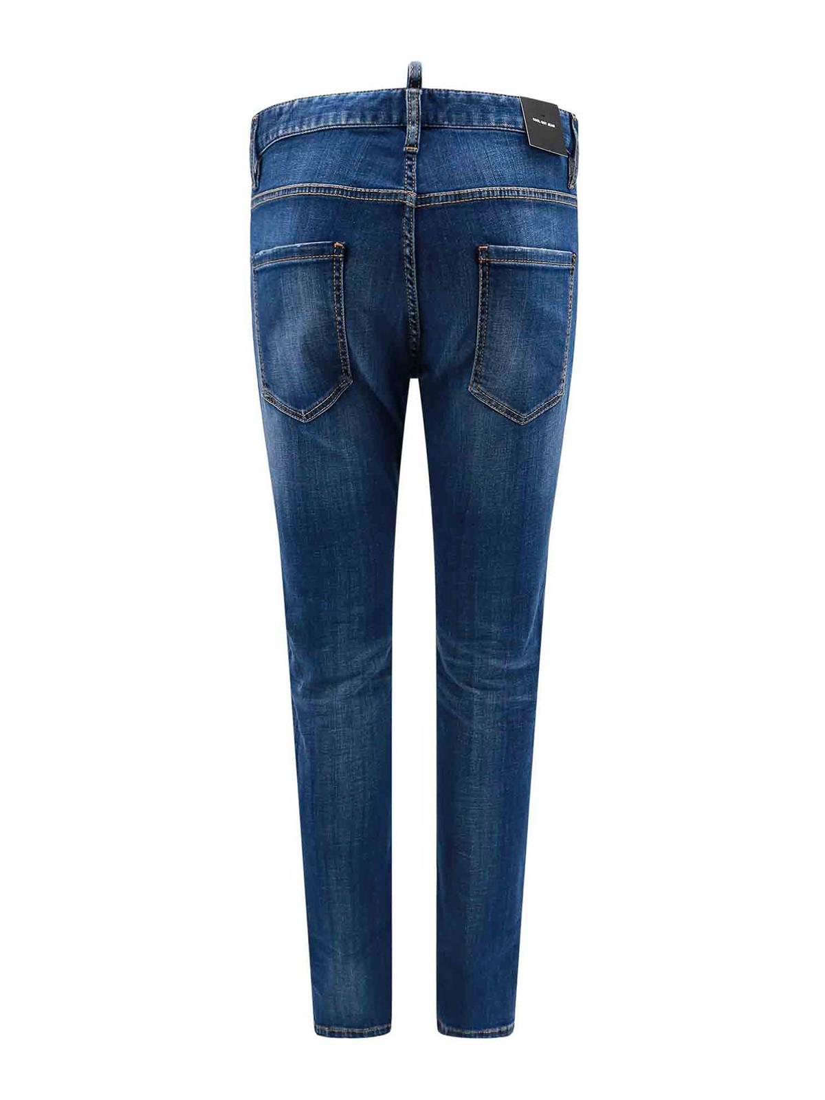 Jeans with enamelled metal logo patch S74LB1470S30342470 (Dsquared2 / ジーンズ ) | Dsquared2 (ディースクエアード)(1)