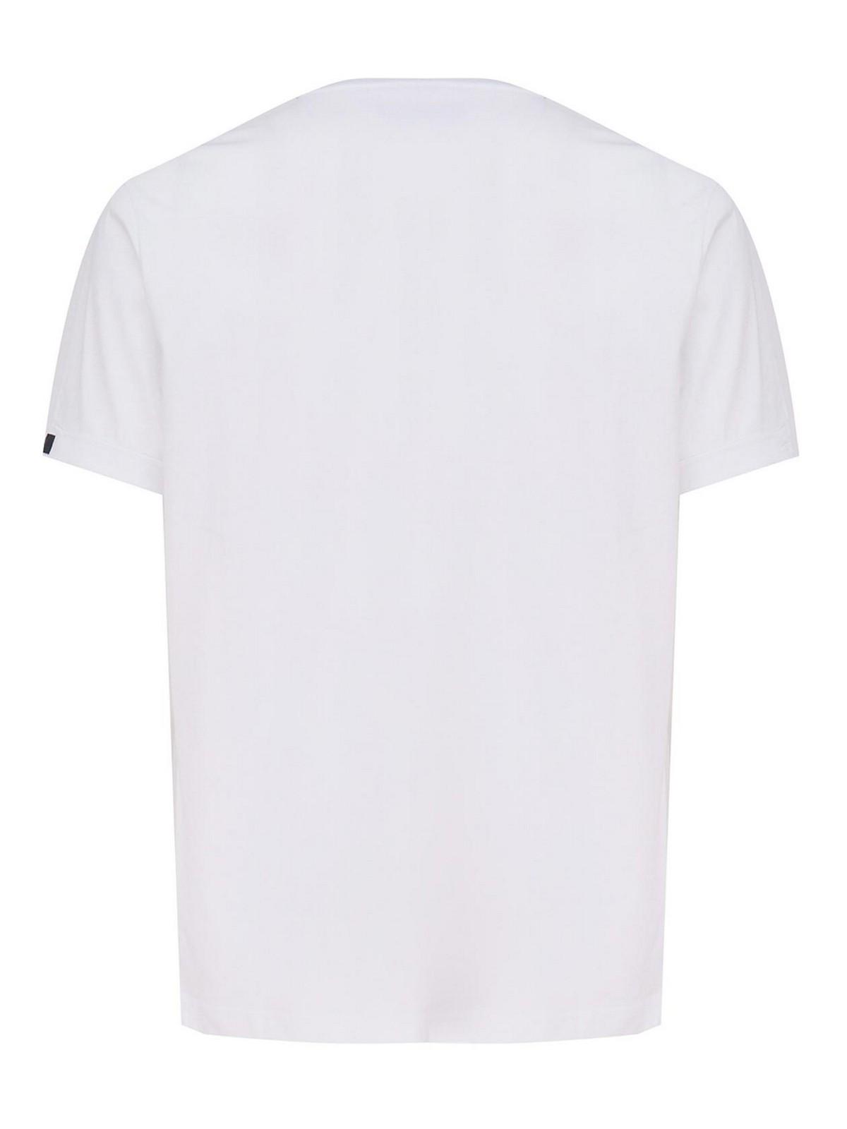 Cotton T-Shirt With Contrasting Color Collar NPMB3481330UCXB001 (Fay / Tシャツ・カットソー ) | Fay (フェイ)(1)