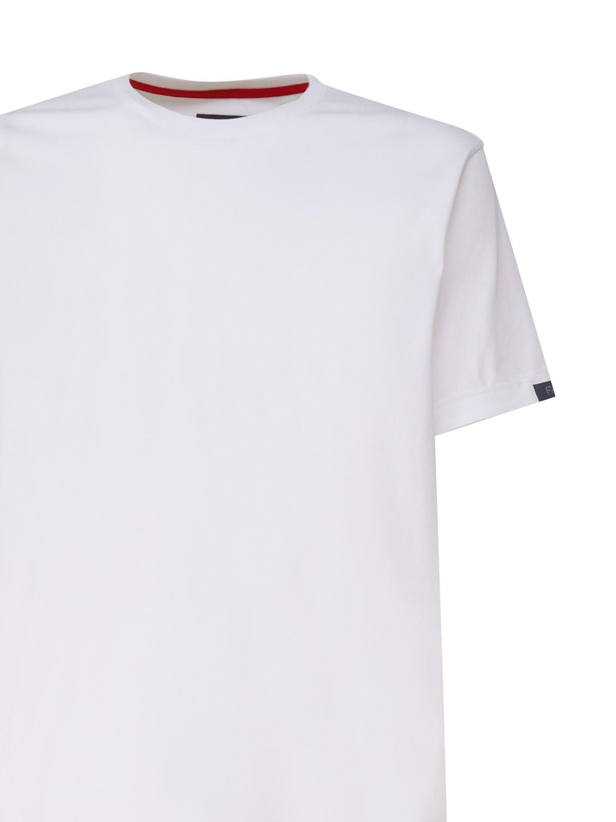 Cotton T-Shirt With Contrasting Color Collar NPMB3481330UCXB001 (Fay / Tシャツ・カットソー ) | Fay (フェイ)(2)