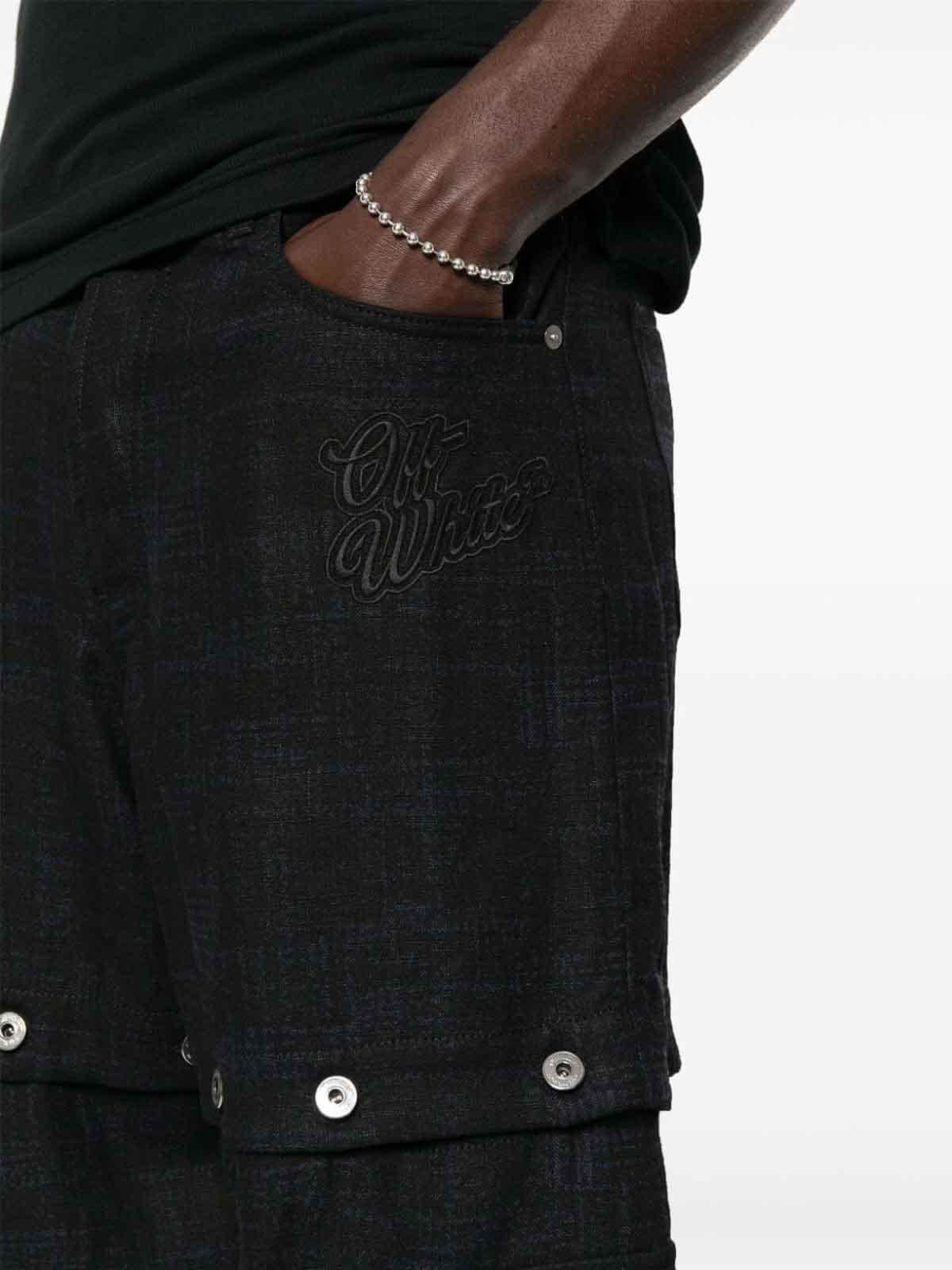 Checked Bermuda shorts OMCE047S24FAB0014710 (Off-White / ショートパンツ ) | Off-White (オフホワイト)(4)