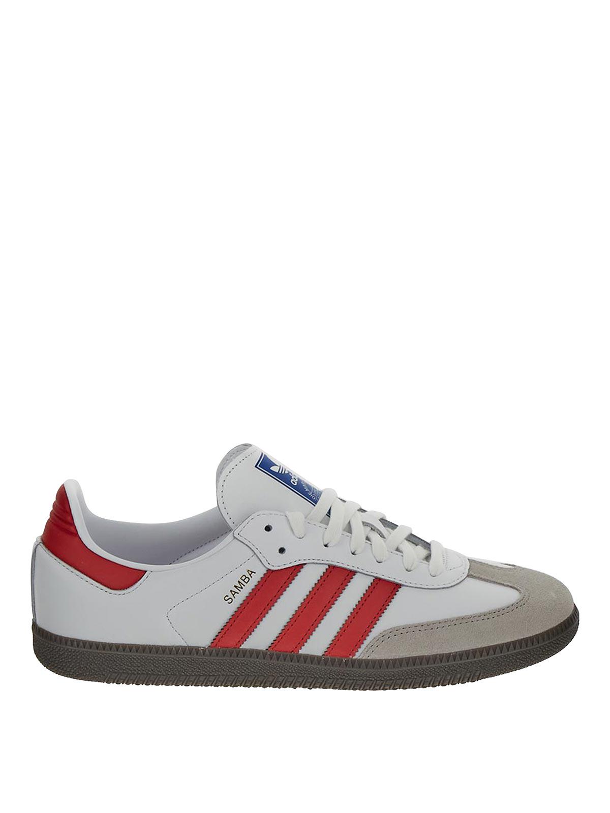low top sneakers in white with iconic red IG1025 (adidas Originals / スニーカー ) | adidas Originals (アディダス オリジナルス)