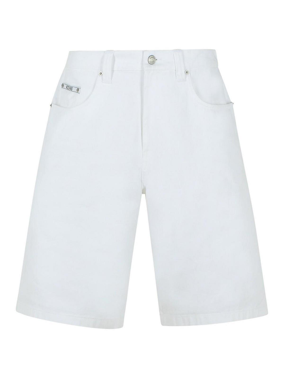 White Cotton Bermuda Shorts 034102270001 (MOSCHINO / ショートパンツ ) | MOSCHINO (モスキーノ)