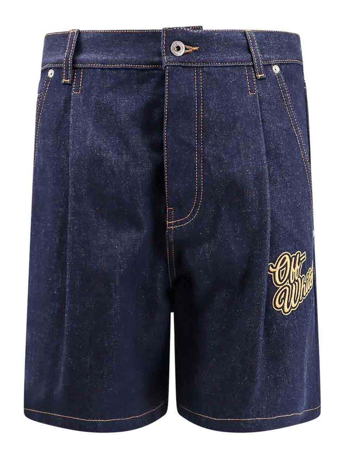 Denim bermuda shorts with '90s logo OMYC021S24DEN0024522 (Off-White / ショートパンツ ) | Off-White (オフホワイト)