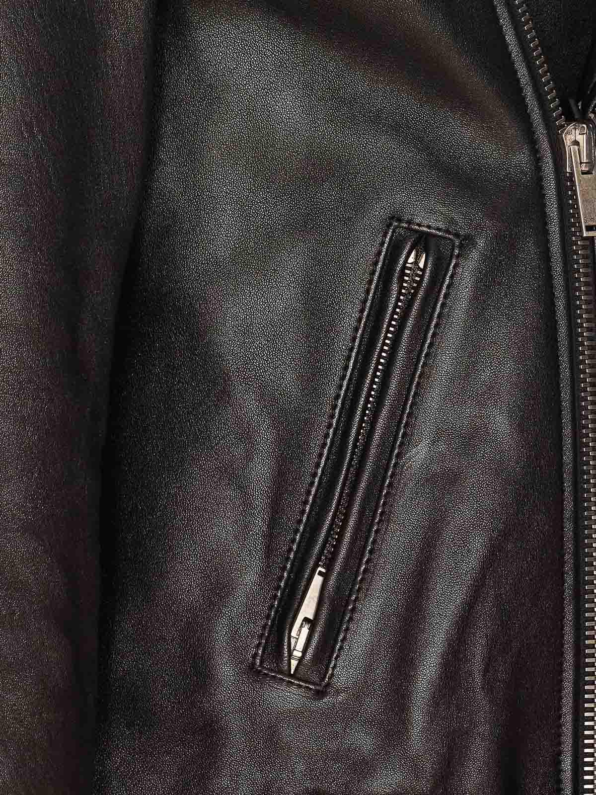 Lamb Leather Biker Jacket 822089YCOQ21000 (Saint Laurent / レザー&ファージャケット・コート ) | Saint Laurent (サンローラン)(2)