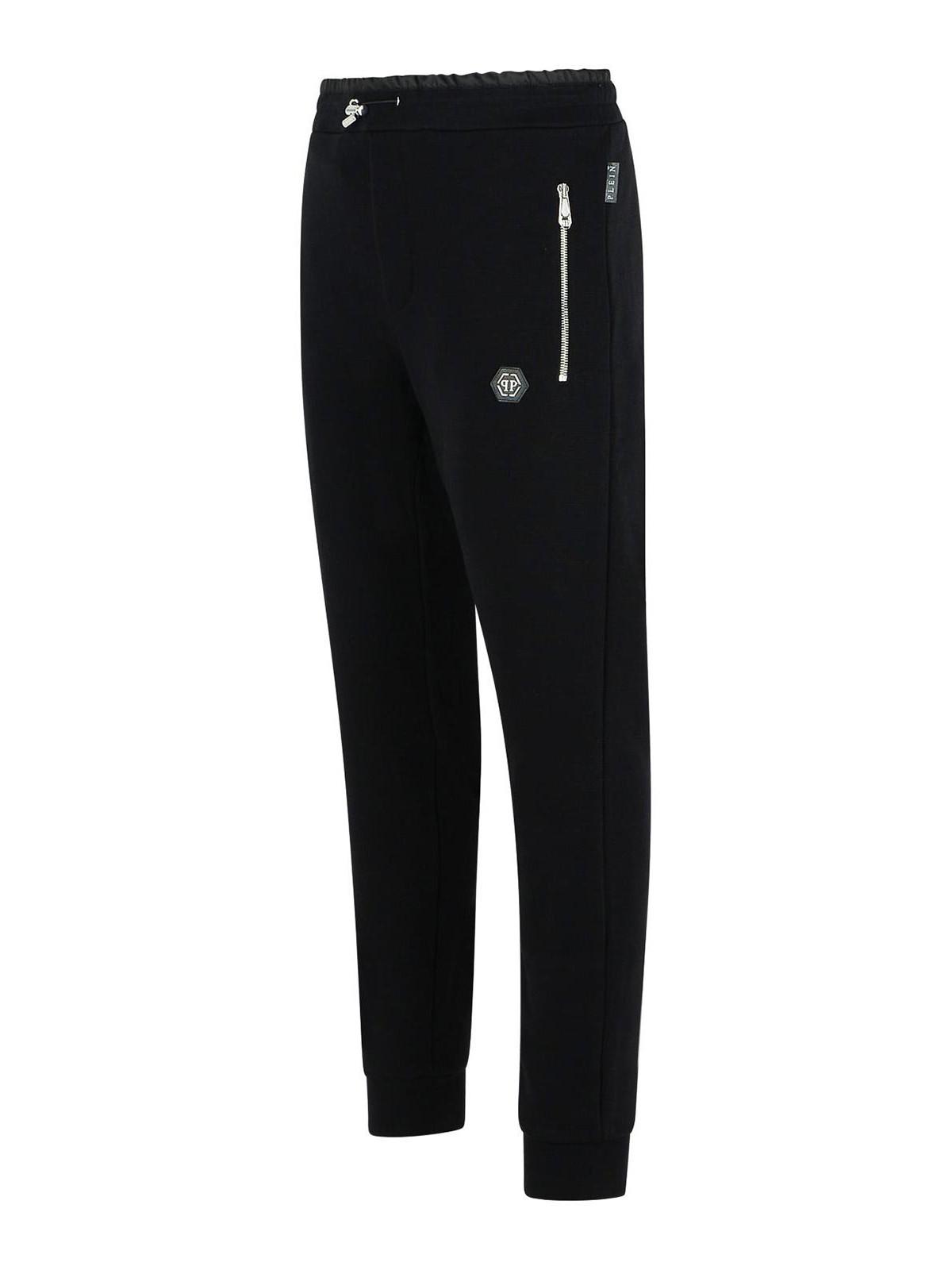 Jogger Black Cotton Pants SAECMJT2523PTE003N02 (PHILIPP PLEIN / パンツ ) | PHILIPP PLEIN (フィリップ プレイン)(2)