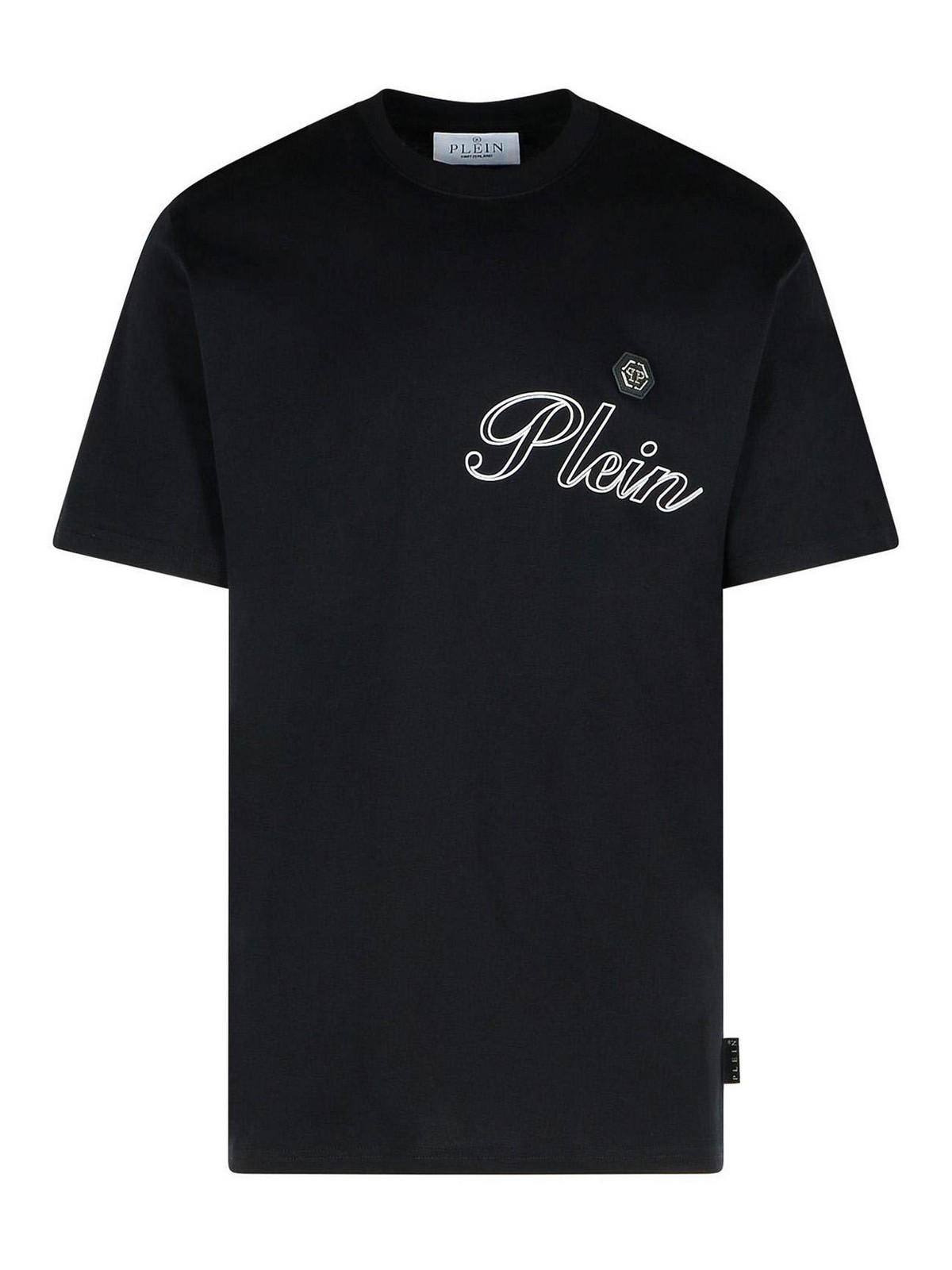 Black Cotton T-Shirt SAECMTK8063PJY002N0201 (PHILIPP PLEIN / Tシャツ・カットソー ) | PHILIPP PLEIN (フィリップ プレイン)