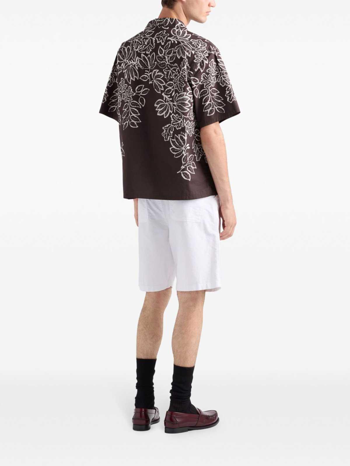 Short-Sleeved Printed Cotton Shirt UCS41416YNSUMOF0003 (Prada / シャツ・ブラウス ) | Prada (プラダ)(3)