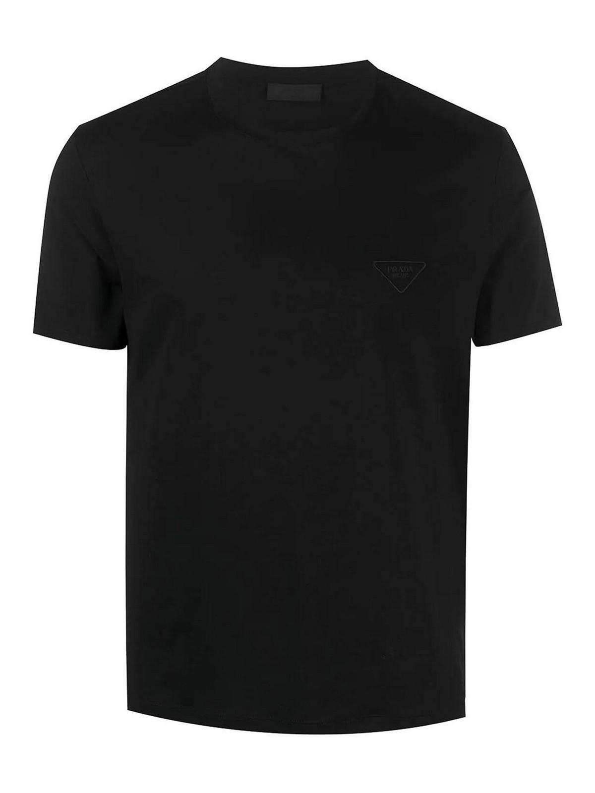 Logo-Embroidered Cotton T-Shirt UJN712S2111YDPF0002 (Prada / Tシャツ・カットソー ) | Prada (プラダ)