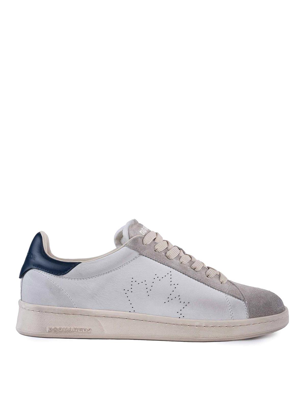 Dirty Maple Leaf Boxer Leather Sneakers SNM040809708182M4058 (Dsquared2 / スニーカー ) | Dsquared2 (ディースクエアード)