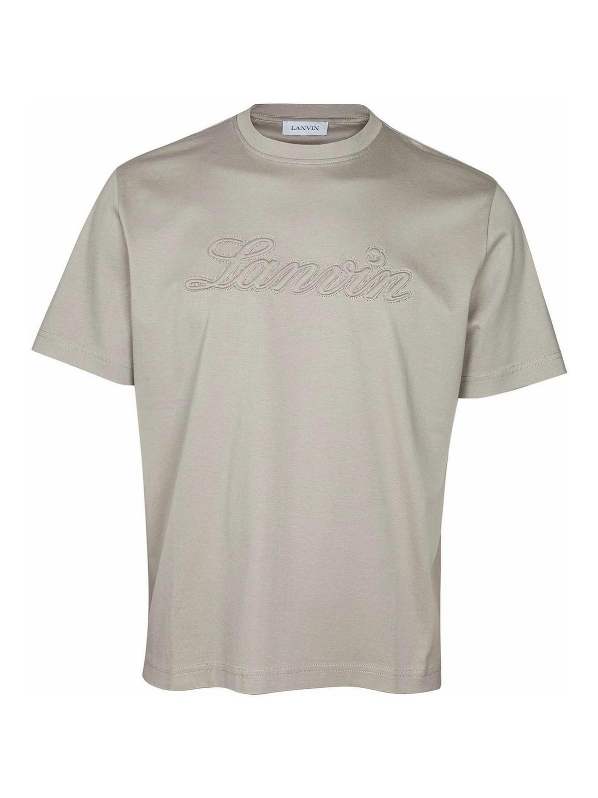 Denim t-shirt with embroidered logo RMTS0115J170 (LANVIN / Tシャツ・カットソー ) | LANVIN (ランバン)
