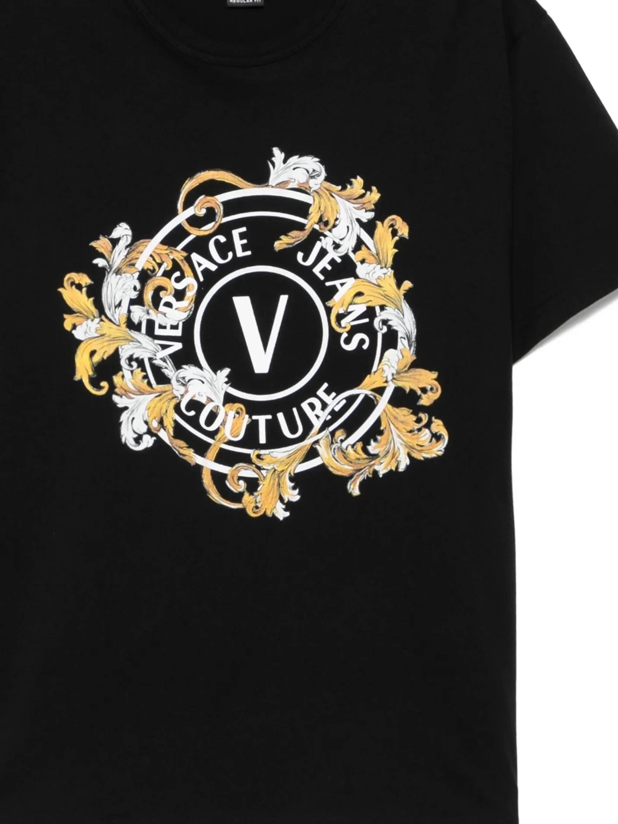 Versace Jeans T-shirts and Polos Black 78GAHC01CJ01CG89 (VERSACE JEANS COUTURE / Tシャツ・カットソー ) | VERSACE JEANS COUTURE (ヴェルサーチェ ジーンズ クチュール)(1)