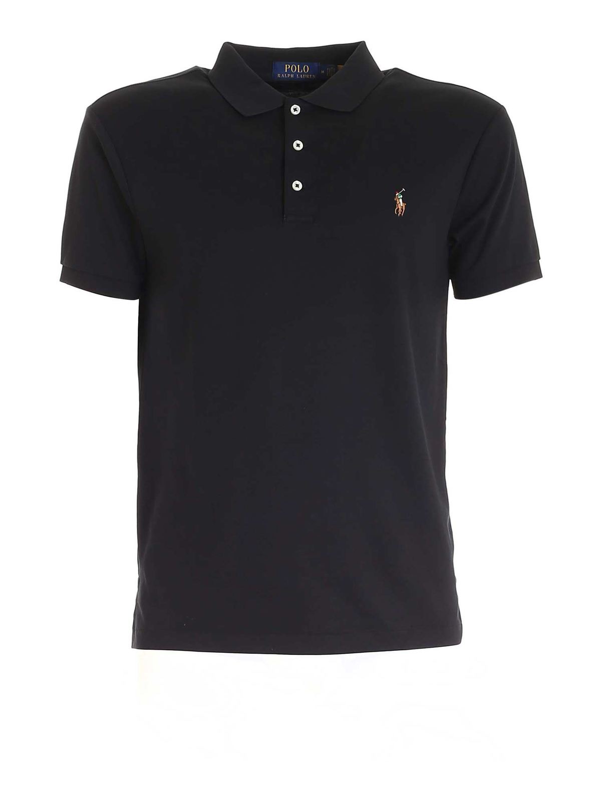 Logo embroidery polo shirt in black 710685514002 (Polo Ralph Lauren / ポロシャツ ) | Polo Ralph Lauren (ポロ ラルフ ローレン)